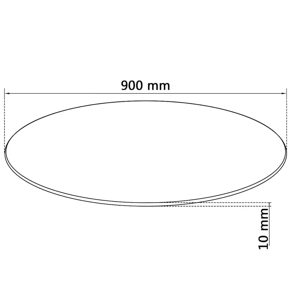 900mm Round Tempered Glass Table Top