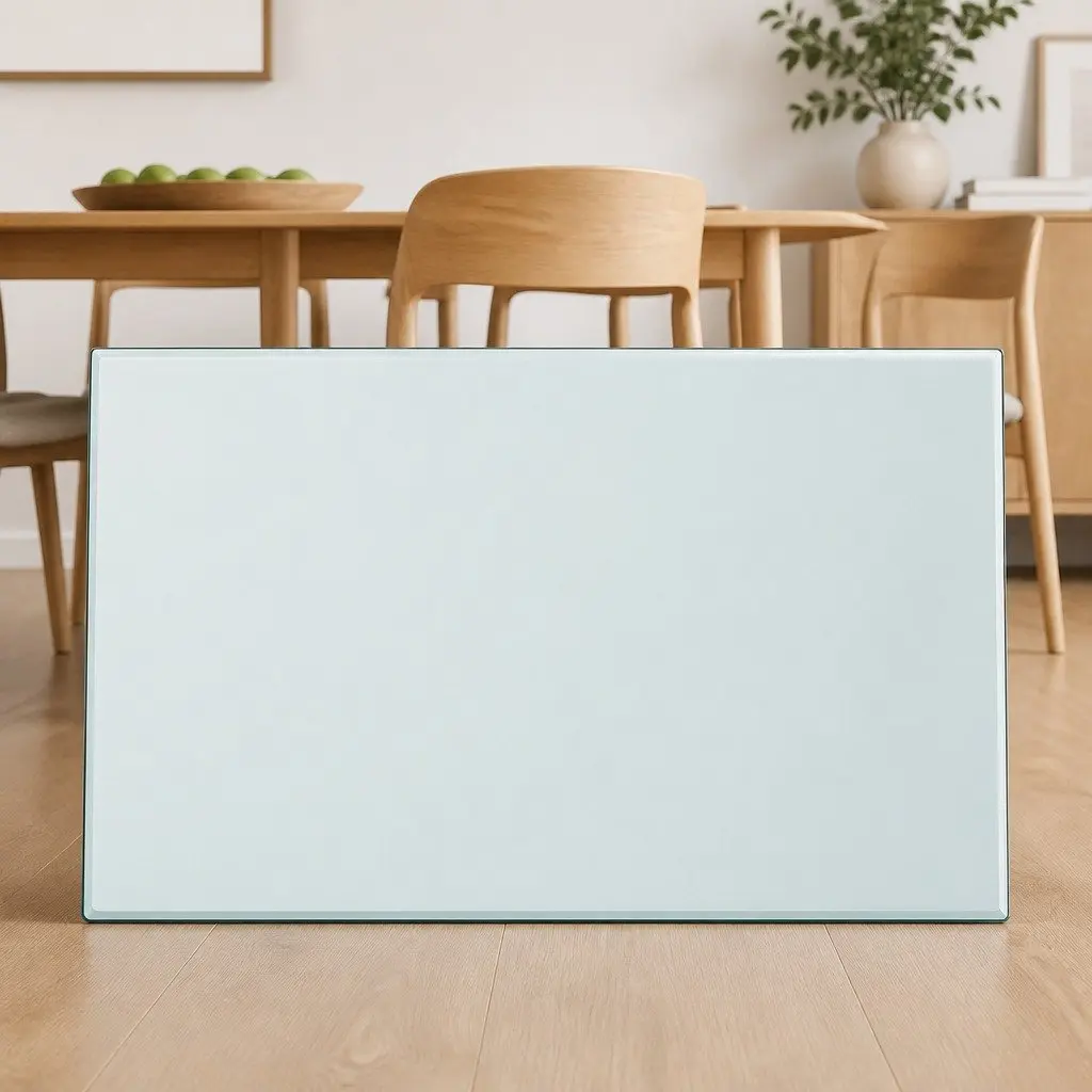 Clear Tempered Glass Table Top Rectangular 1000x620mm for Dining Coffee Garden Use