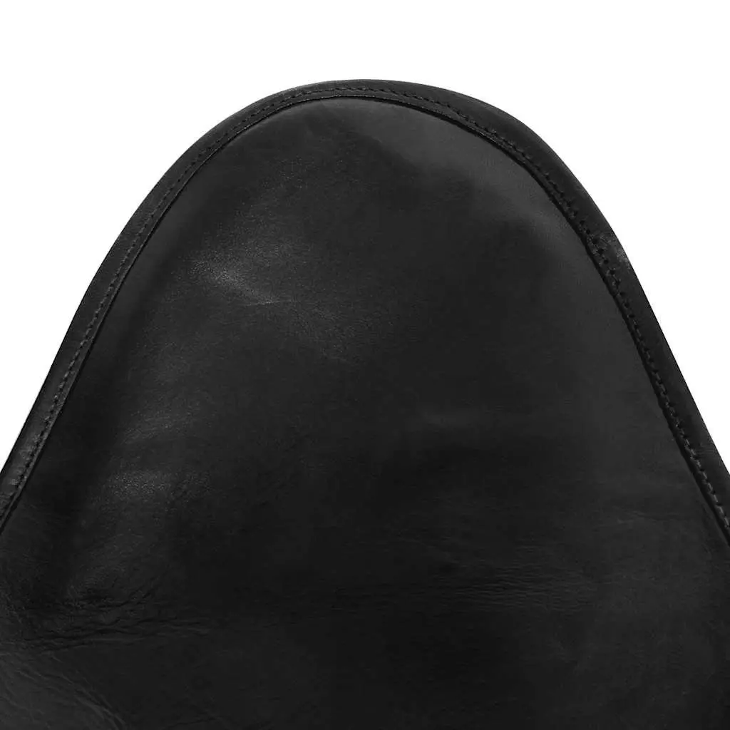Butterfly Chair Black Leather Vintage Relaxation Seating Furniture