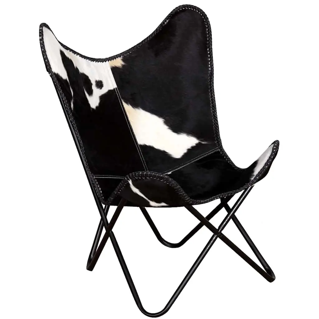 Black Cowhide Butterfly Chair