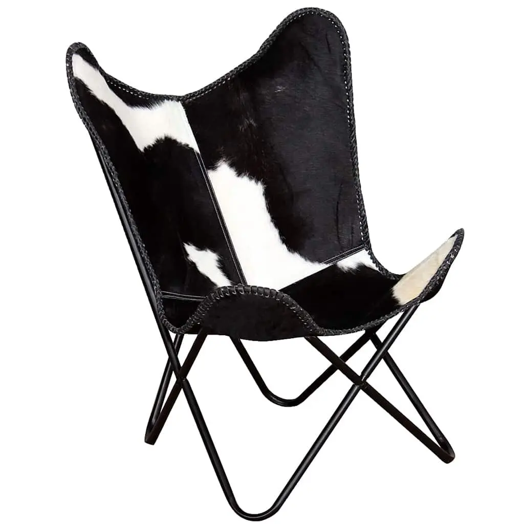 Black Cowhide Butterfly Chair