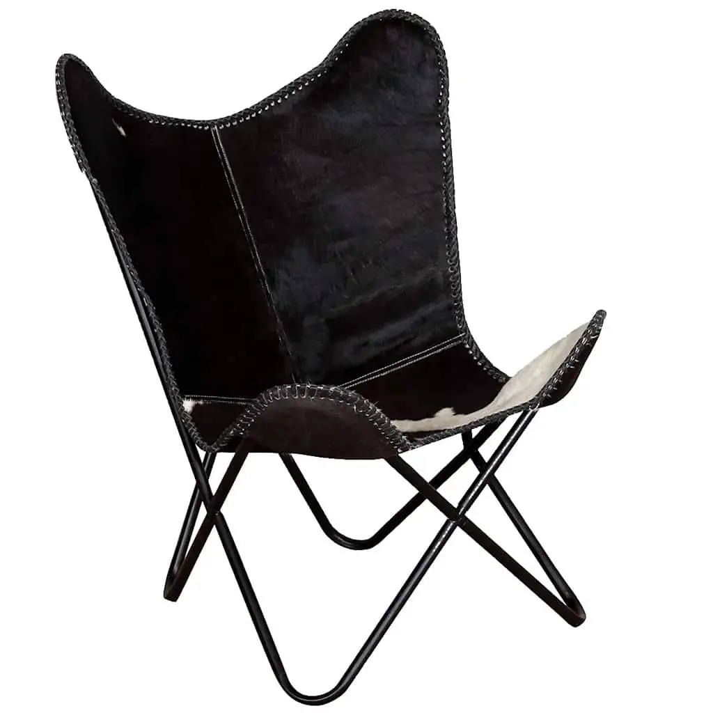 Black Cowhide Butterfly Chair