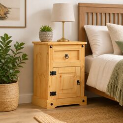 Specifications of Mexican Corona Style Bedside Cabinet