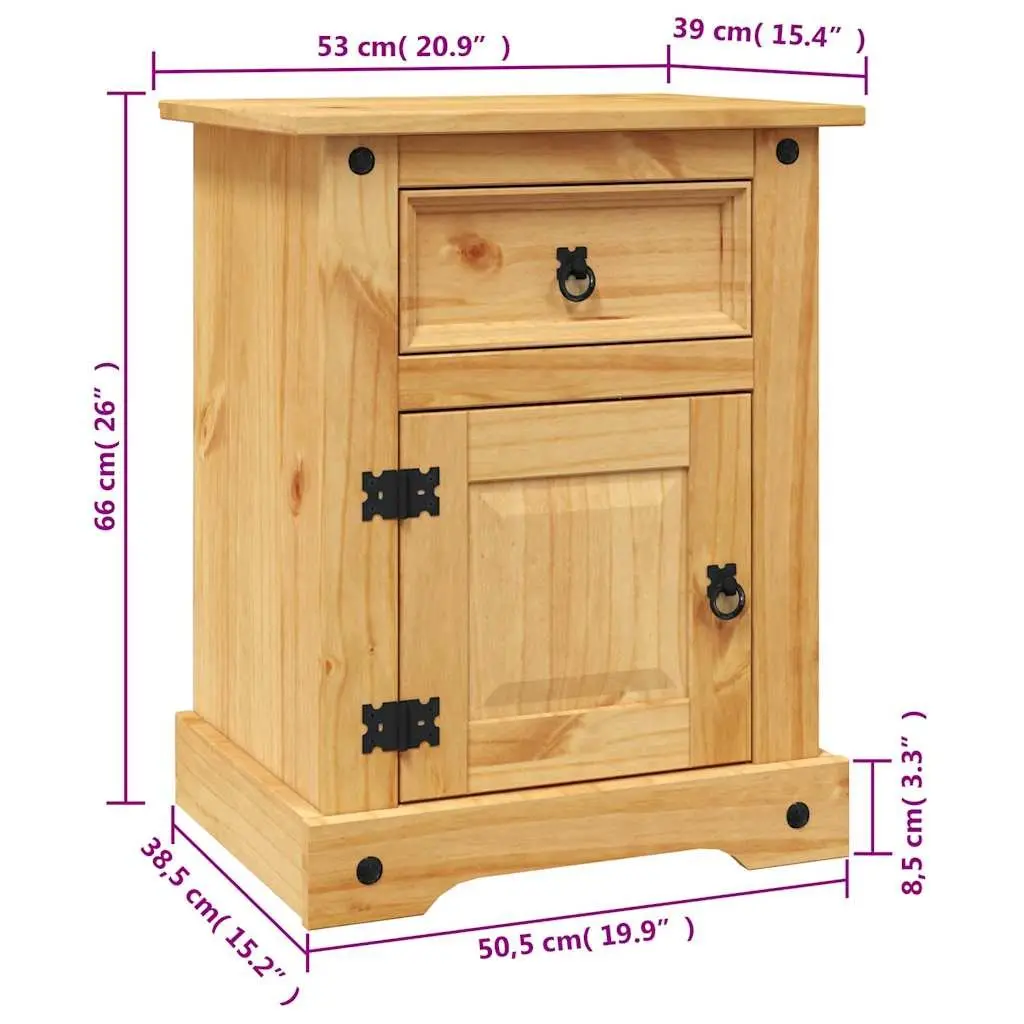Mexican Corona Style Bedside Cabinet