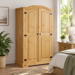 2-Door Wooden Wardrobe - Mexican Corona Style Specs