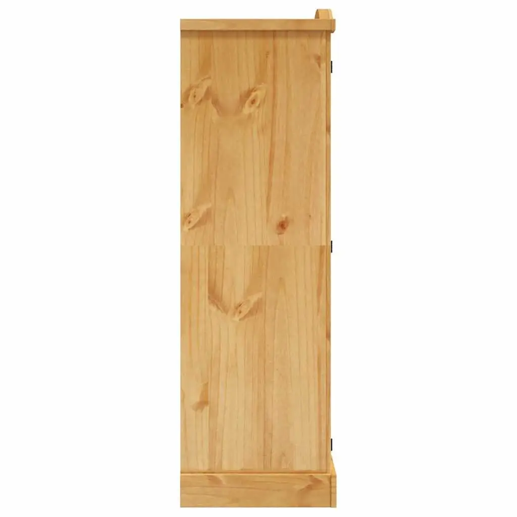 Wooden Wardrobe for Bedroom 2 Doors Brown Pine