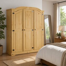 Dimensions and Features of a 3 Door Wooden Wardrobe