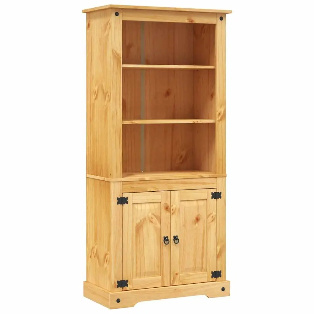 Storage Cupboard Mexican Corona Style 80x40x170cm Brown Wooden Cabinet Display