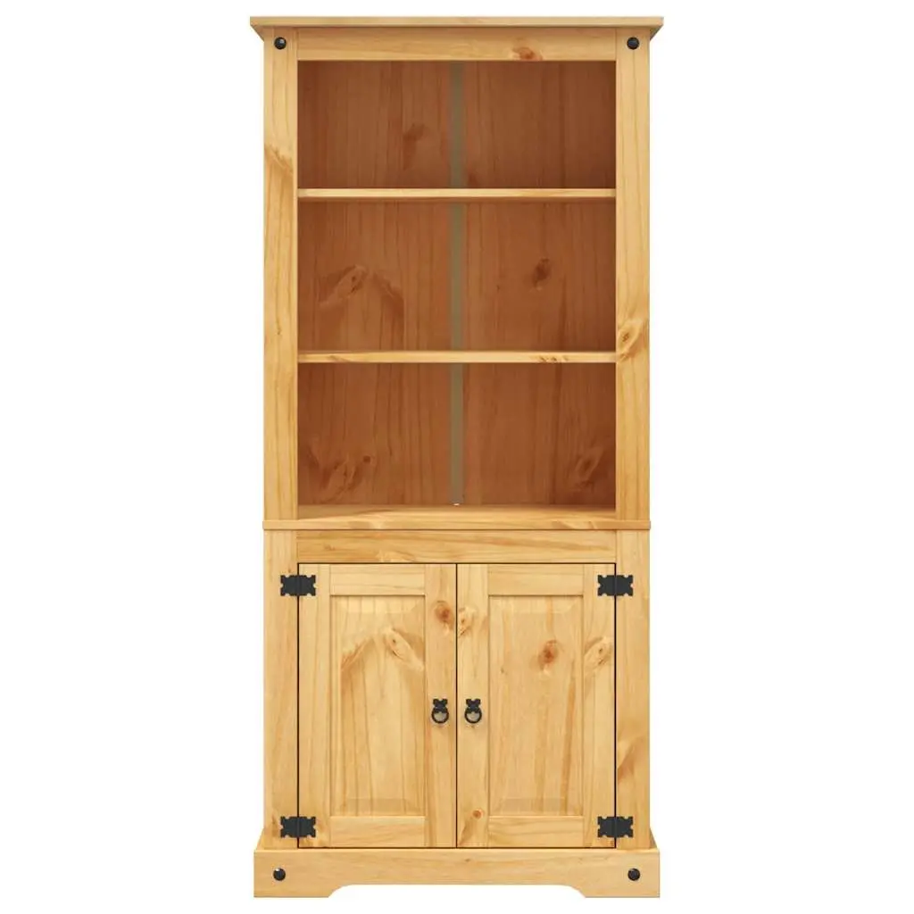 Storage Cupboard Mexican Corona Style 80x40x170cm Brown Wooden Cabinet Display