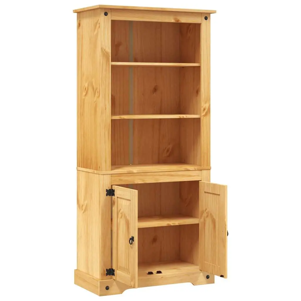 Storage Cupboard Mexican Corona Style 80x40x170cm Brown Wooden Cabinet Display