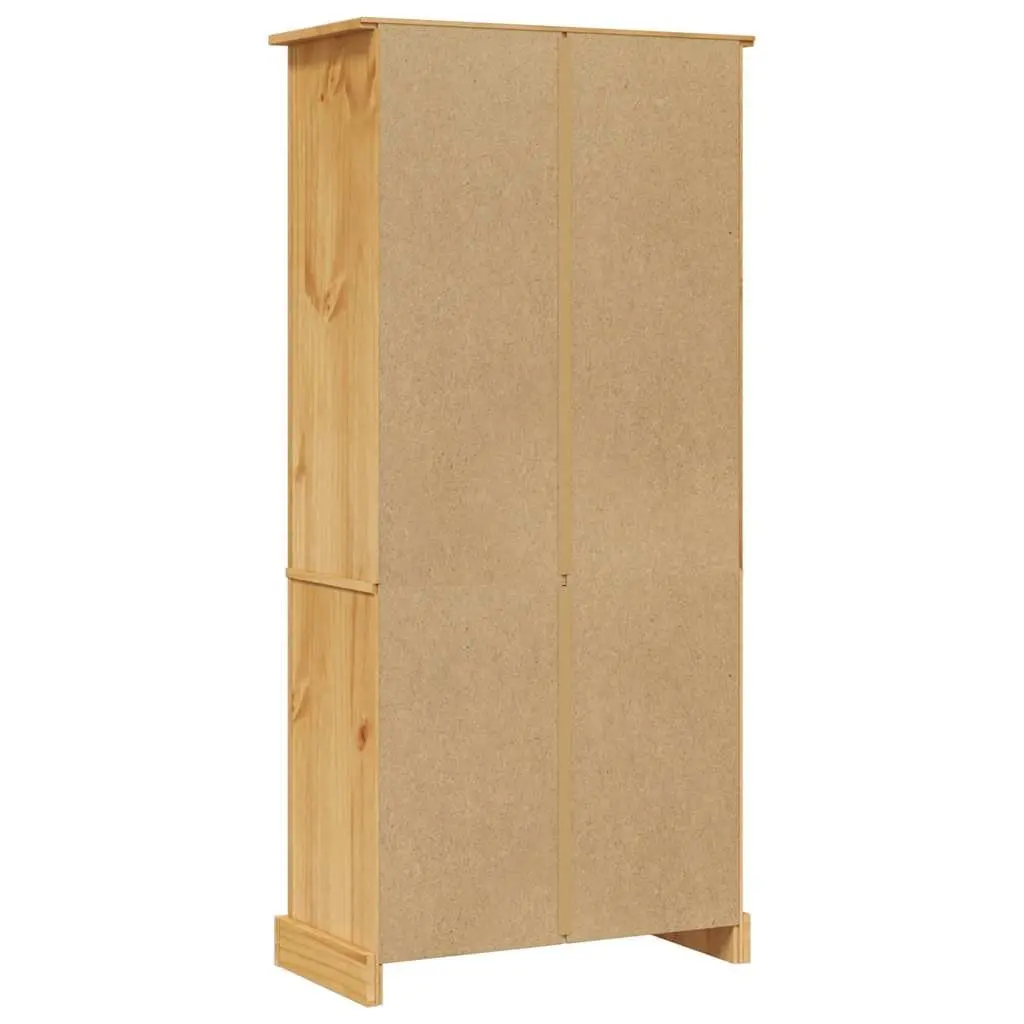 Storage Cupboard Mexican Corona Style 80x40x170cm Brown Wooden Cabinet Display