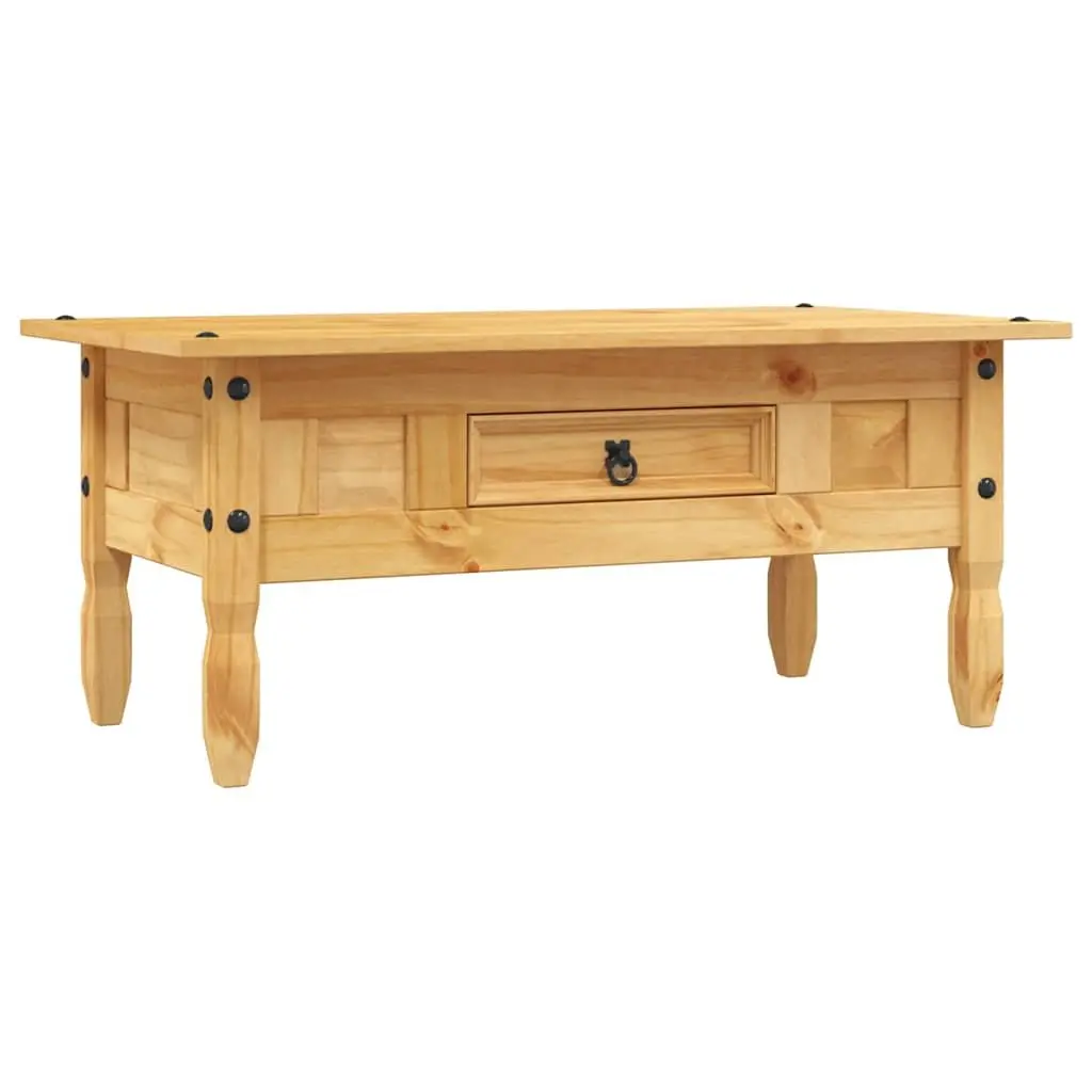 Coffee Table Living Room Brown Solid Pine 100 x 55 x 44 cm