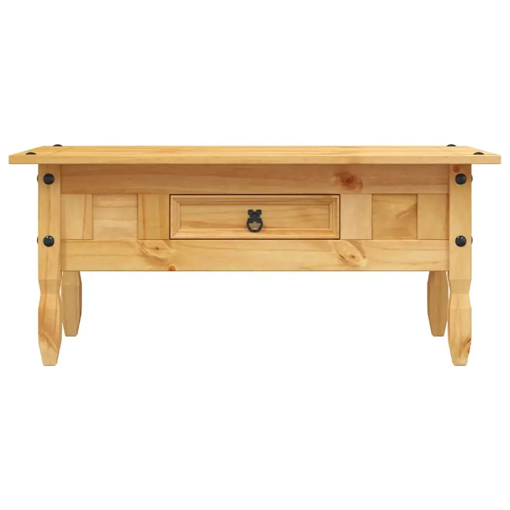 Coffee Table Living Room Brown Solid Pine 100 x 55 x 44 cm
