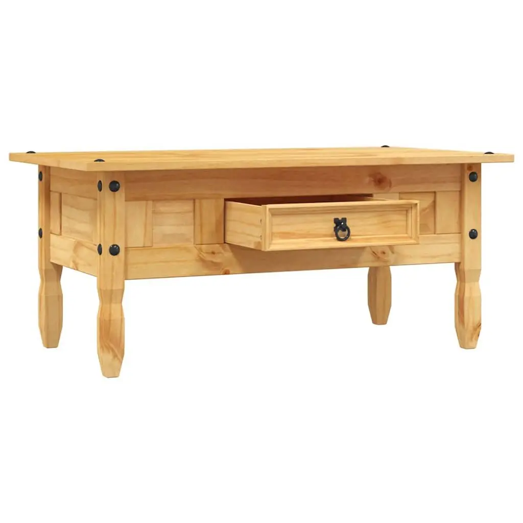 Coffee Table Living Room Brown Solid Pine 100 x 55 x 44 cm