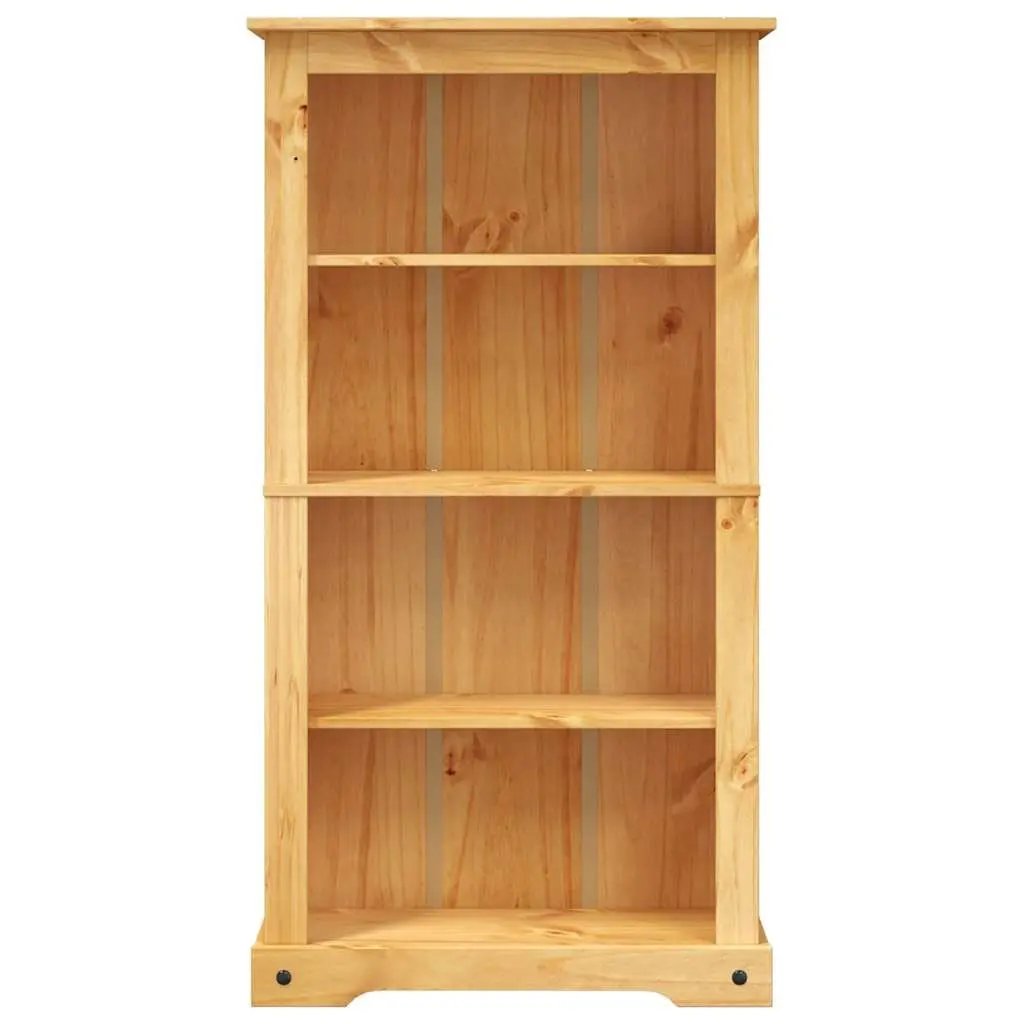 4-Tier Bookcase Storage Unit for Study Living Room Home Office Brown Wooden 80 x 29 x 150 cm