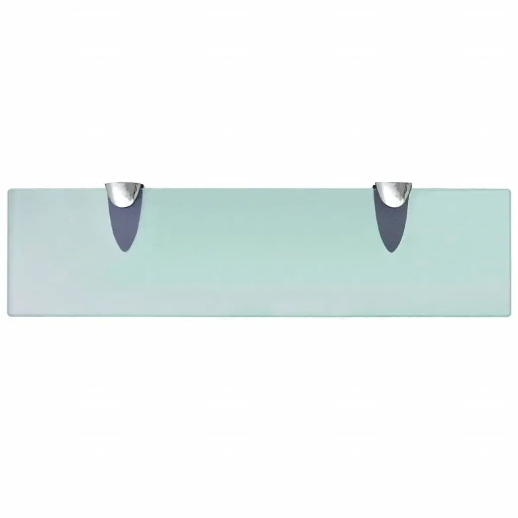 Floating Wall Shelf Transparent Glass 40x10cm Modern Display Bathroom Living