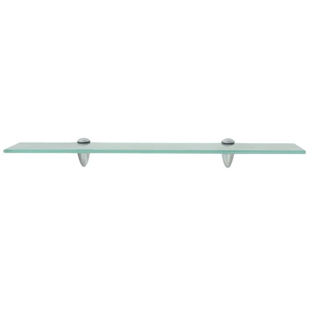 Floating Glass Wall Shelf for Living Room Bedroom Bathroom 60x10cm Transparent