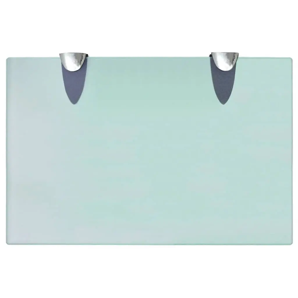 Floating Wall Shelf Glass Transparent 30x20 cm Modern Display Bracket Ledge