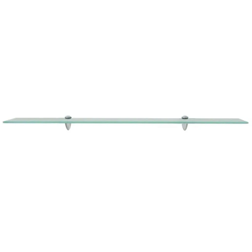 Floating Wall Shelf Glass 100x20 cm Transparent Modern Display Bathroom Bedroom