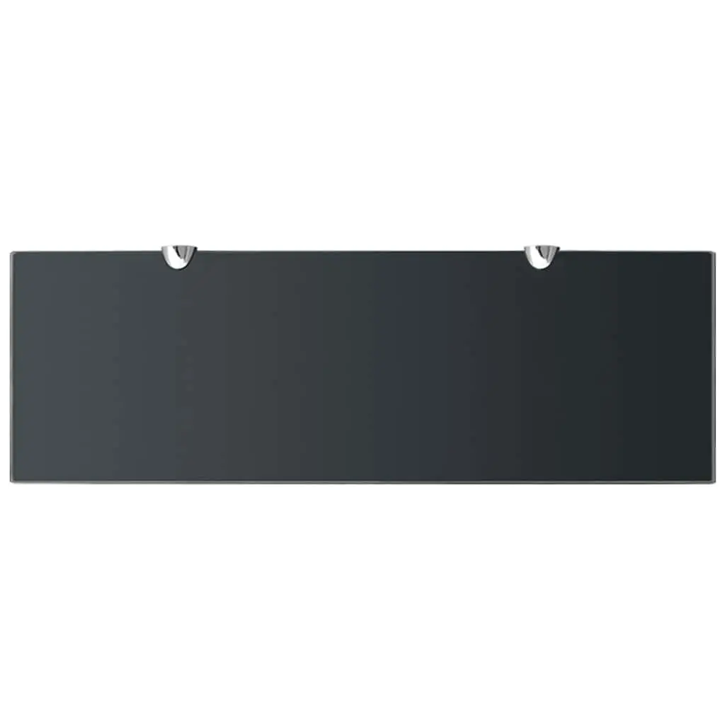 Black Floating Glass Shelf 60x20 cm