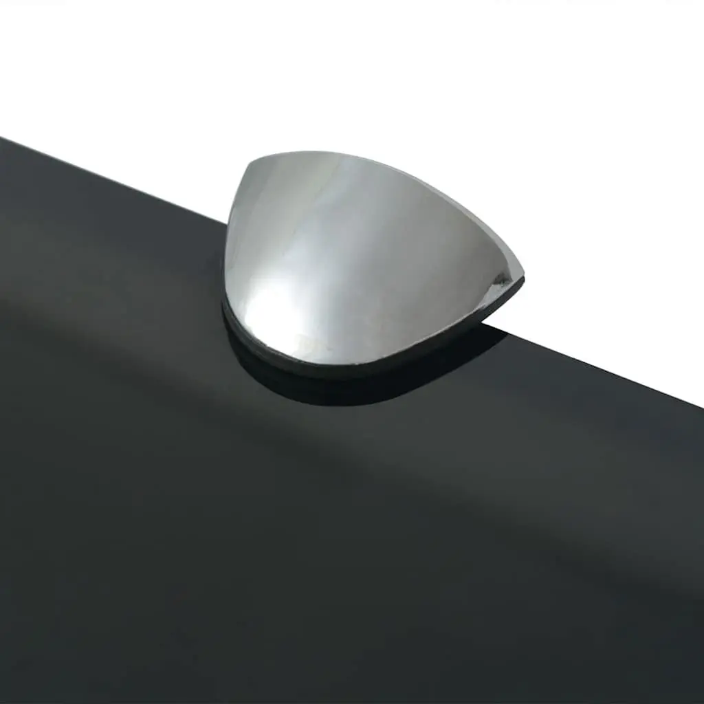 Black Floating Glass Shelf 60x20 cm