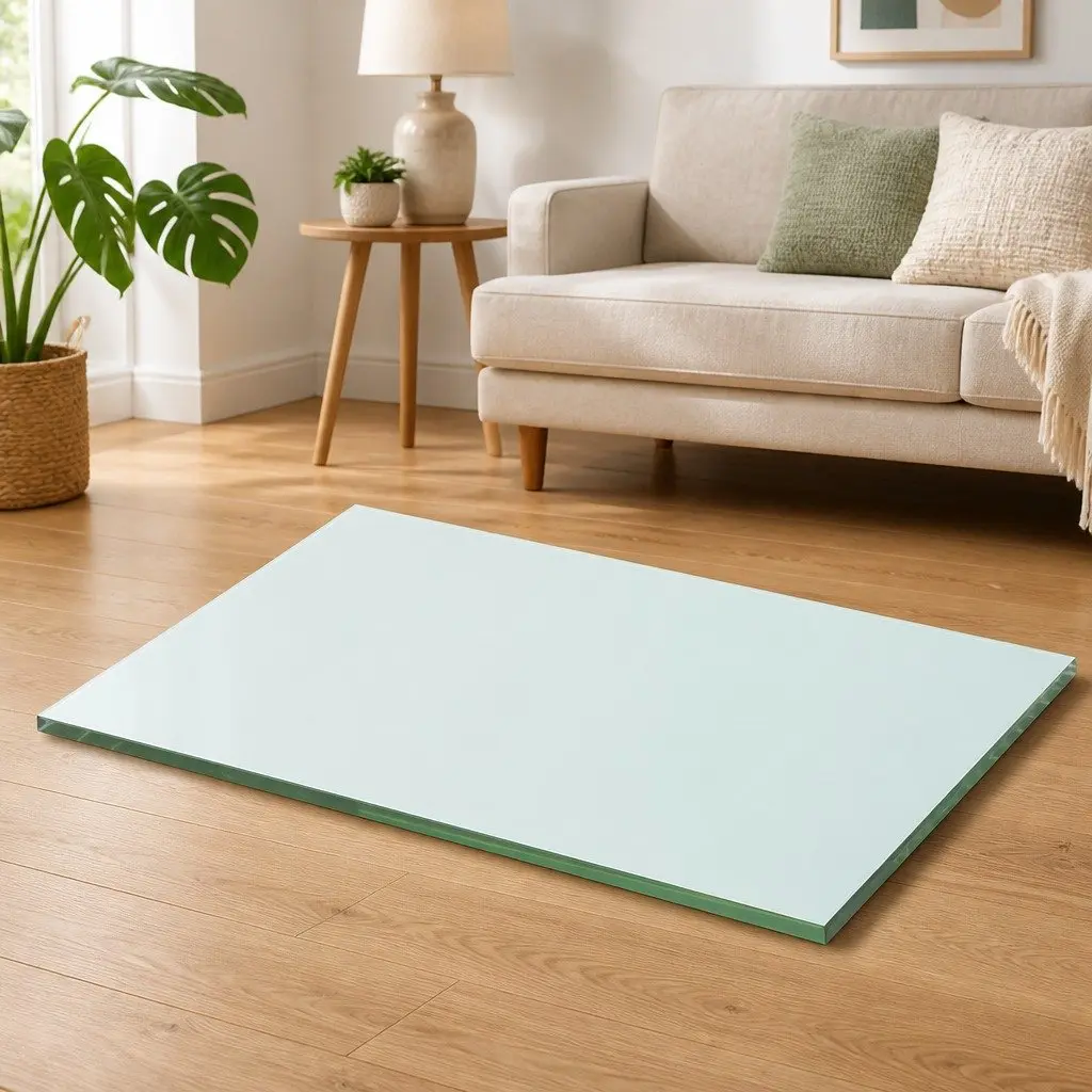 Tempered Glass Wall Shelf Panel for Home Shop 20x30cm Clear