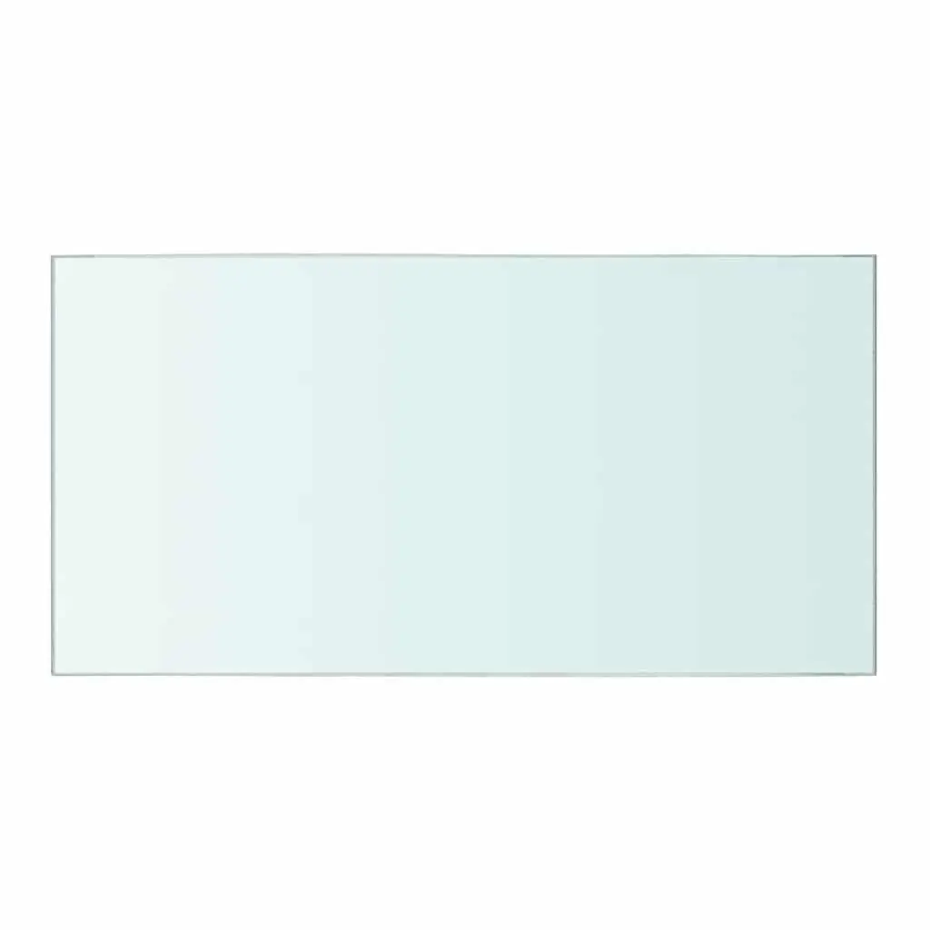 Glass Shelf Panel Clear 40x20 cm Wall Mount Display Shelving Tempered Toughened