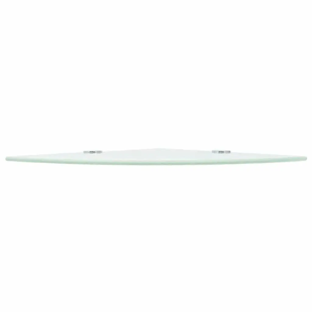 White Corner Wall Shelf Glass Floating Mount 25x25cm