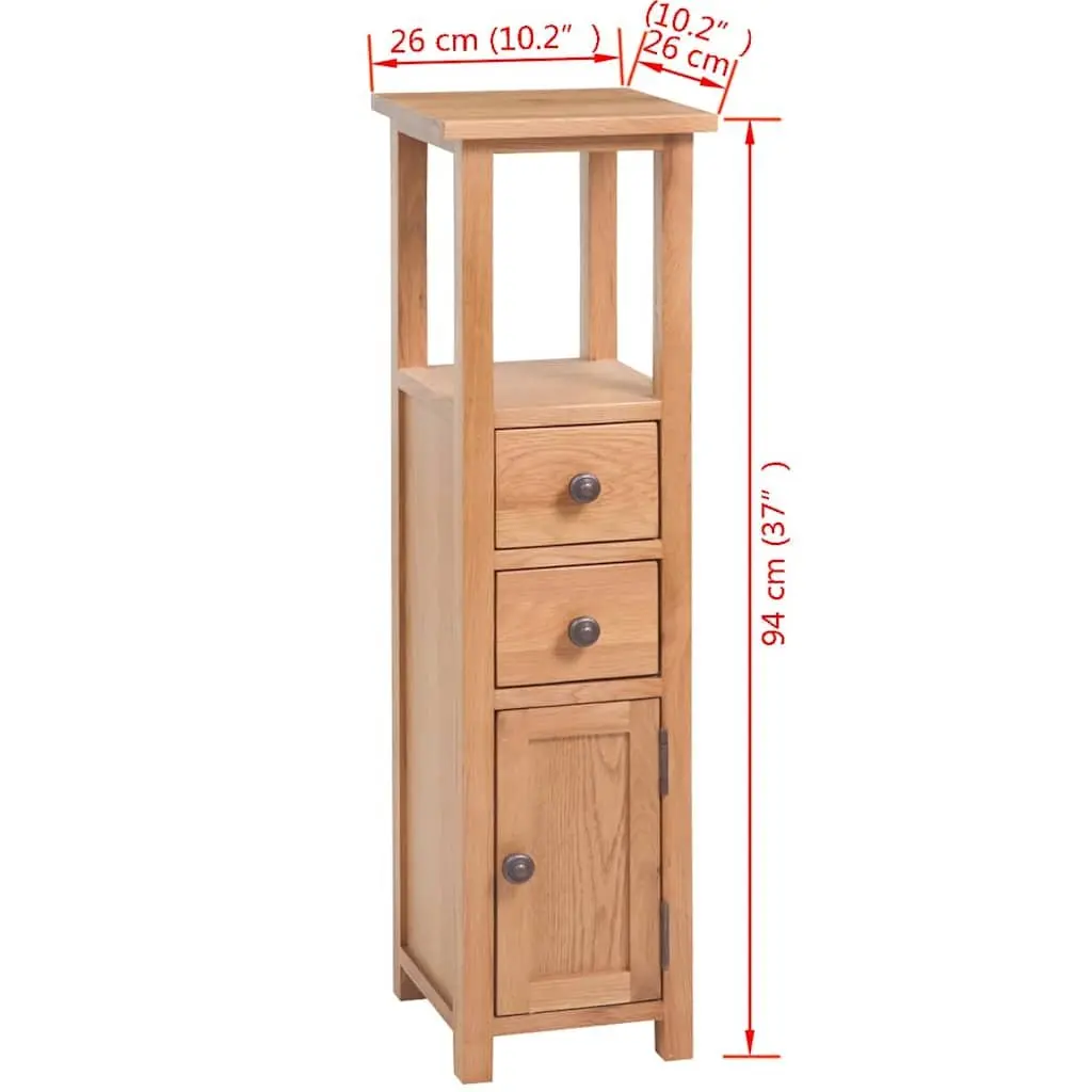 Corner Cabinet for Home 26x26x94 cm Storage Cupboard with 2 Drawers