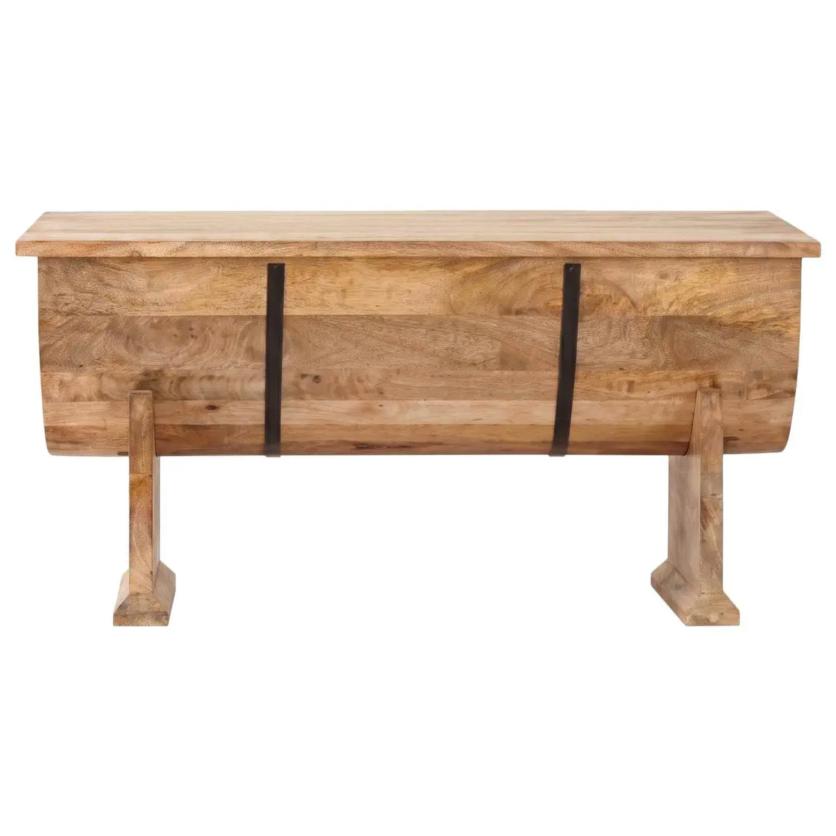 Solid Mango Wood Coffee Table Handmade Vintage Brown Living Room 88L x 50W x 40H cm