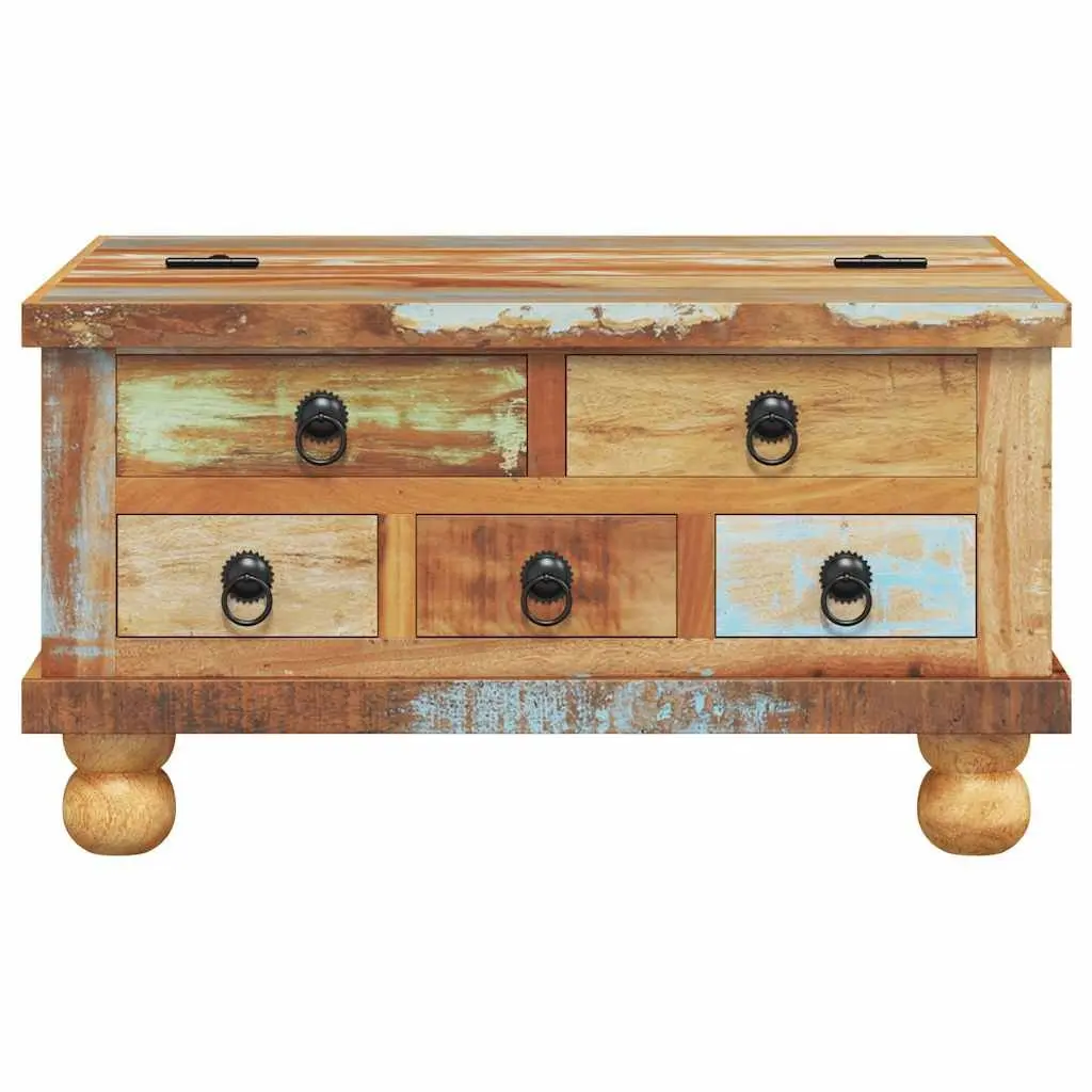 Coffee Table Industrial Vintage Reclaimed Wood 70x70x38 cm Brown