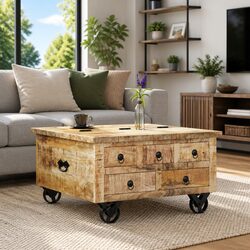 Dimensions and Materials of Industrial Coffee Table