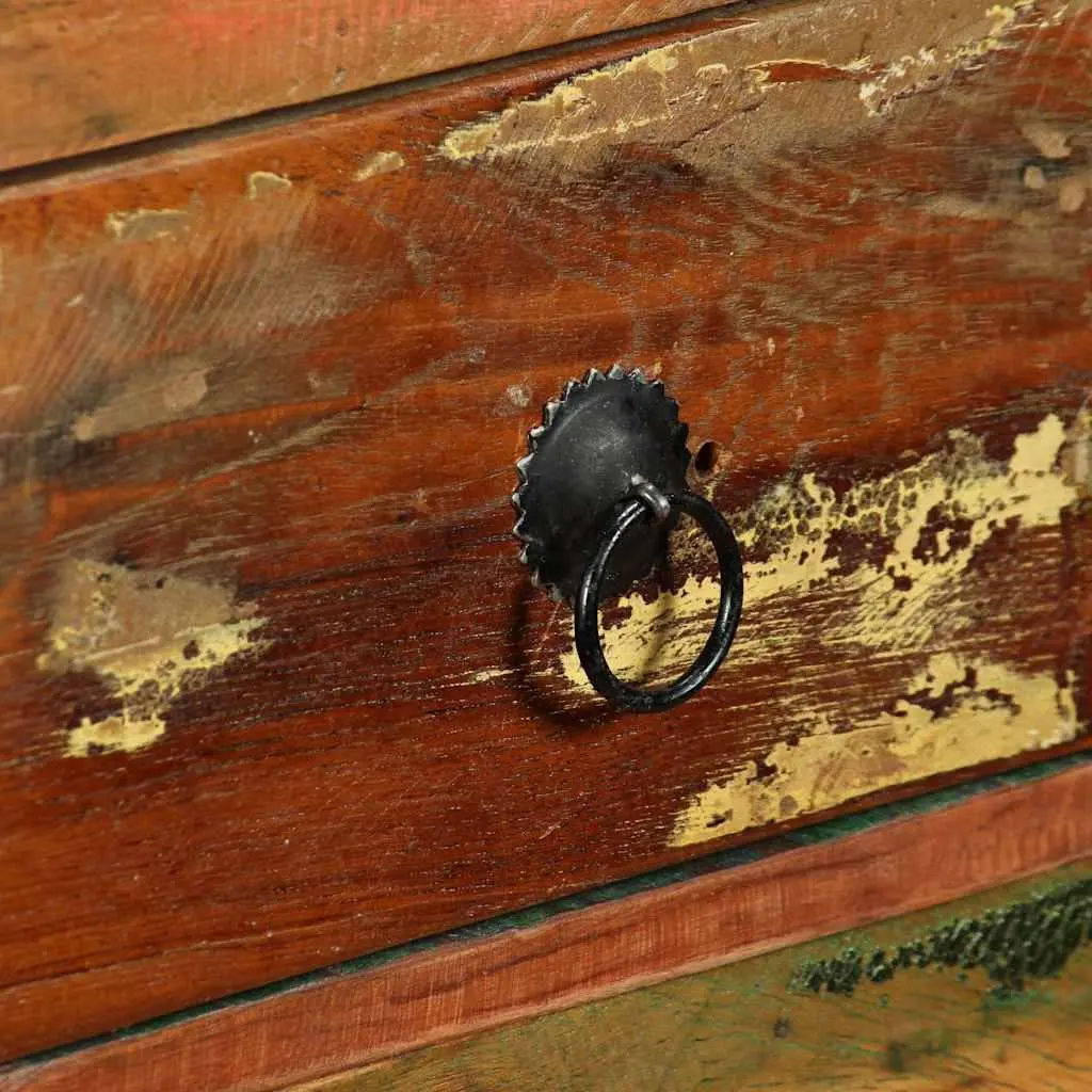 Sideboard Buffet Cabinet Living Room Dining Room 120x35x76cm Solid Reclaimed Wood 3 Drawers Storage