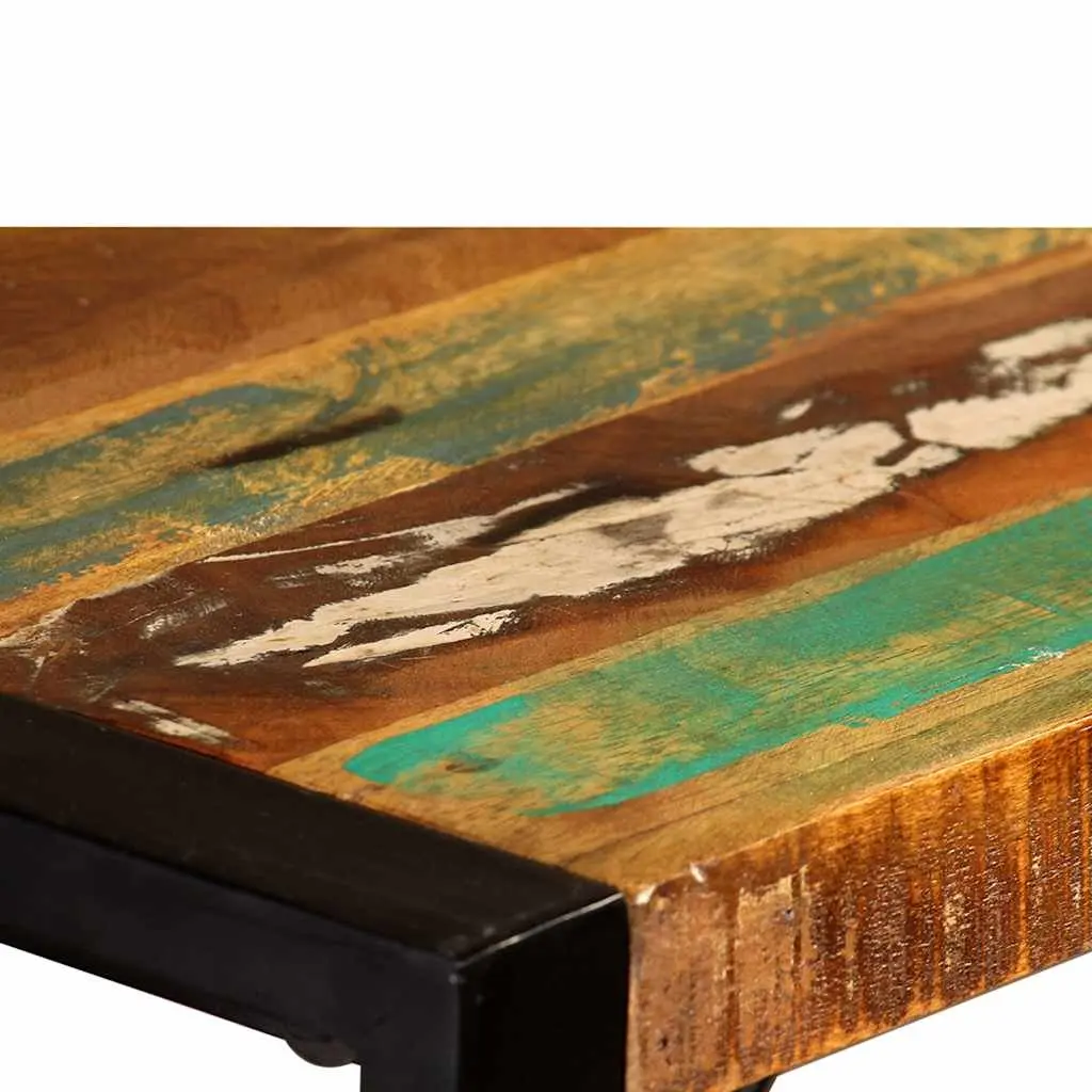 Dining Table Solid Reclaimed Wood Industrial Style Kitchen Room 120cm