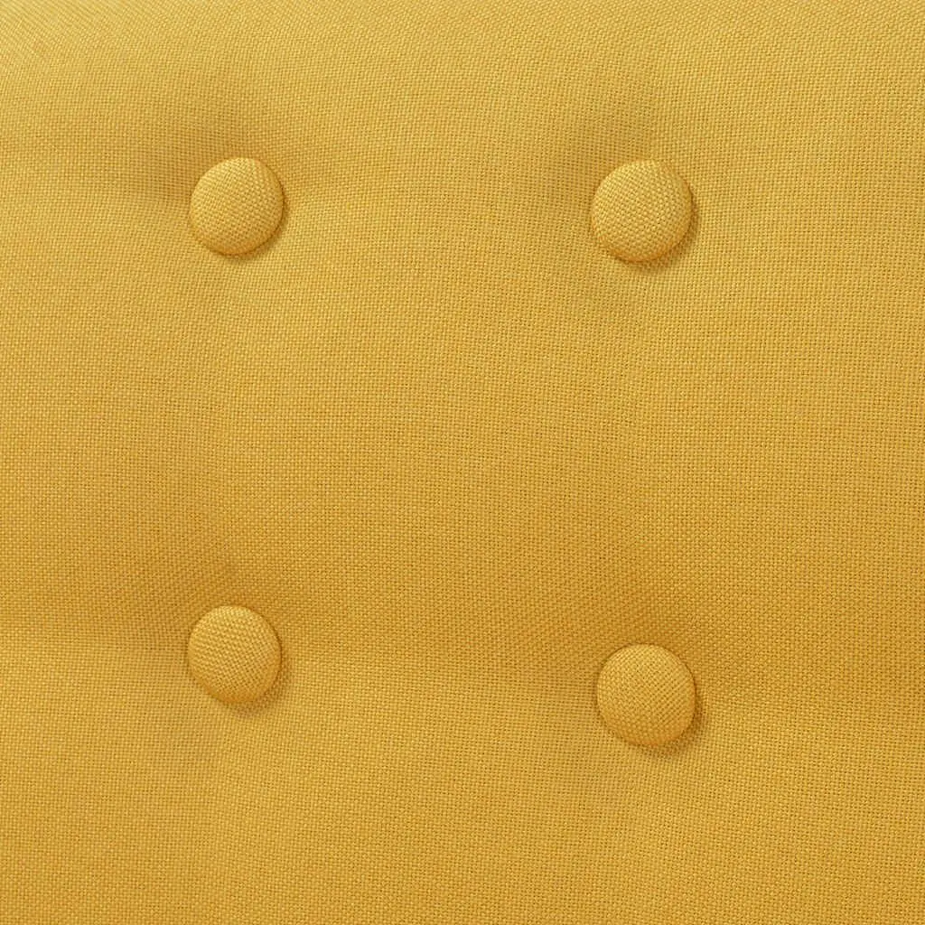 Armchair Living Room Yellow Fabric Modern Size