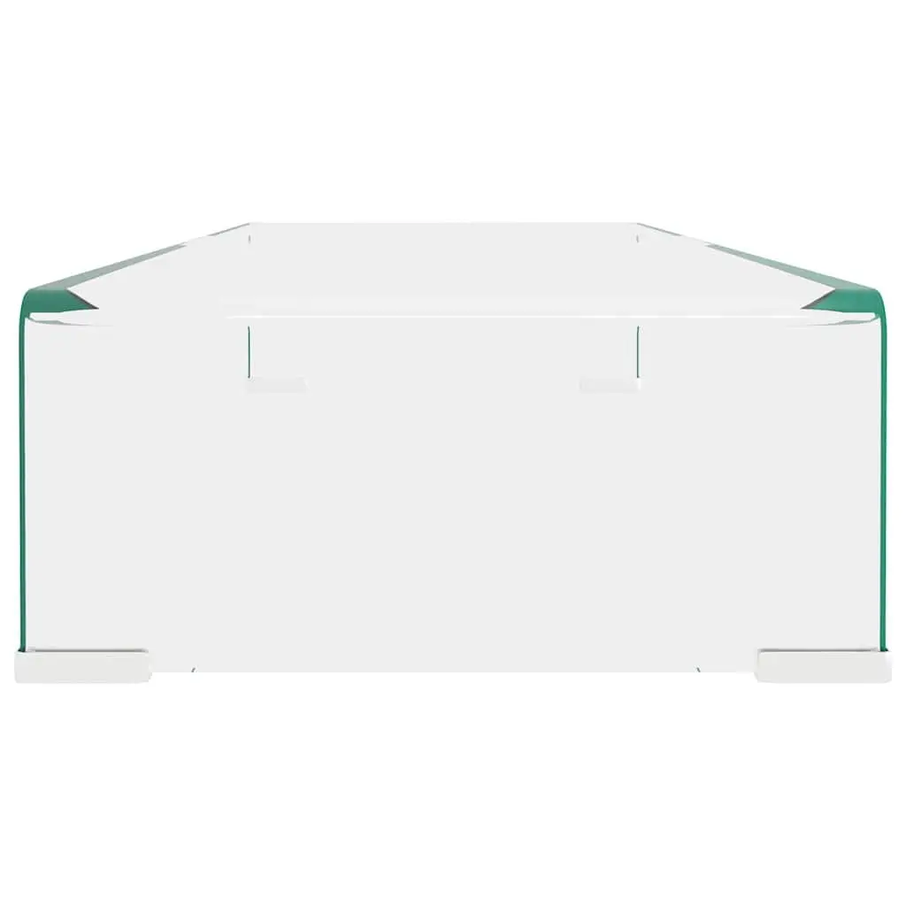 TV Stand Monitor Riser Glass Shelf Tempered Clear Desktop Laptop Display Raiser 80 x 30 x 13 cm