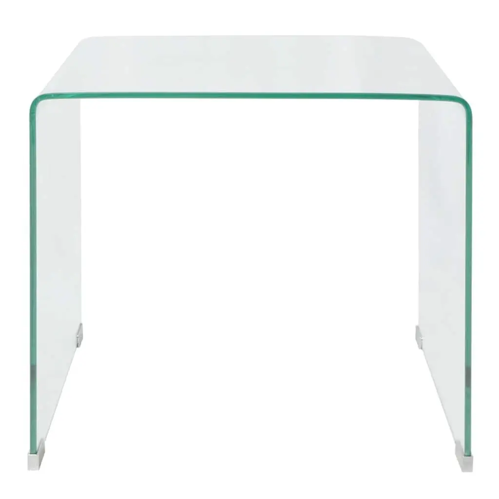 Coffee Table Living Room Bedroom Compact Tempered Glass