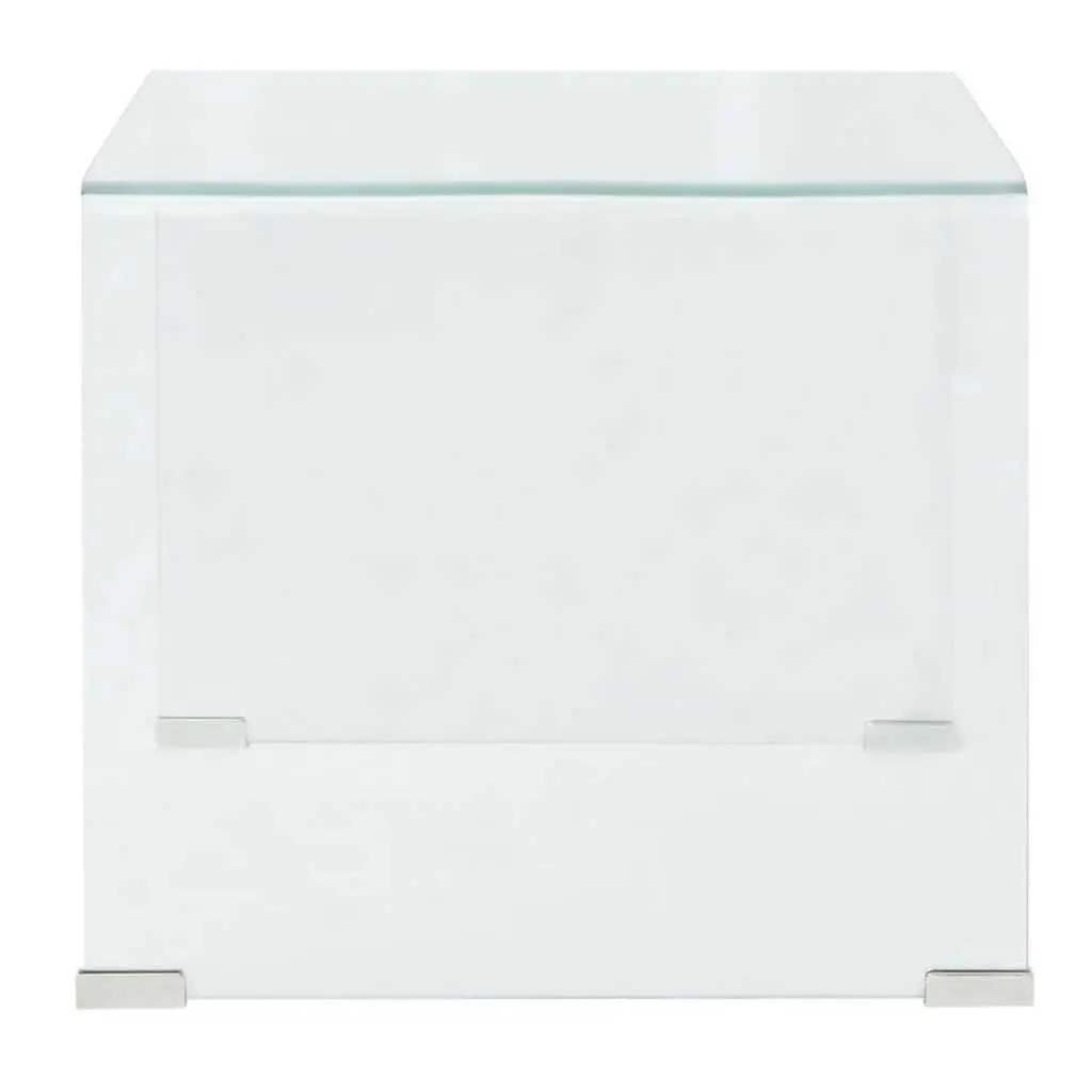 Coffee Table Living Room Bedroom Compact Tempered Glass