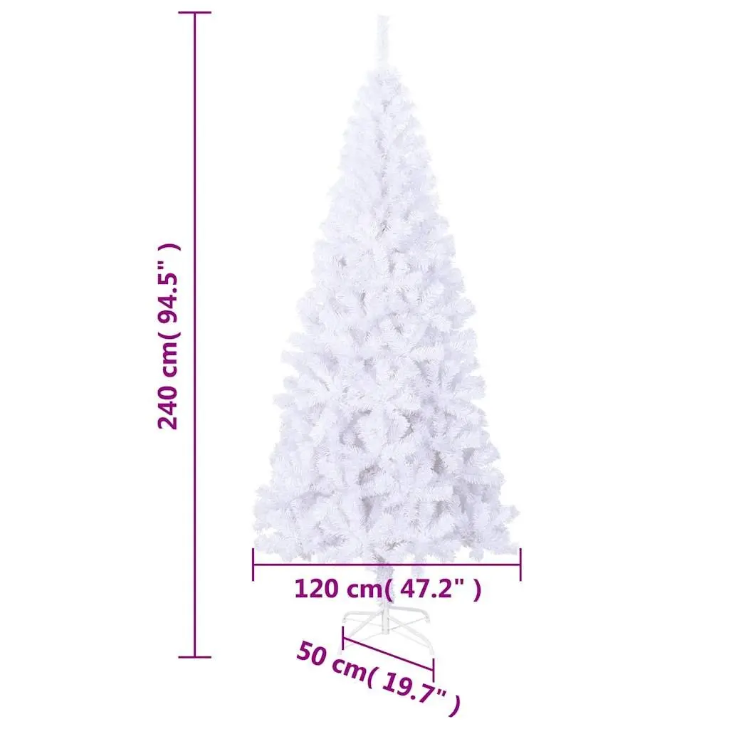 240cm White Artificial Christmas Tree