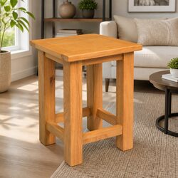 End Table 27x24x37cm Solid Oak Wooden Side Table Living Room Bedroom Furniture