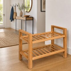 Specifications of Solid Oak Shoe Rack with 2 Shelves