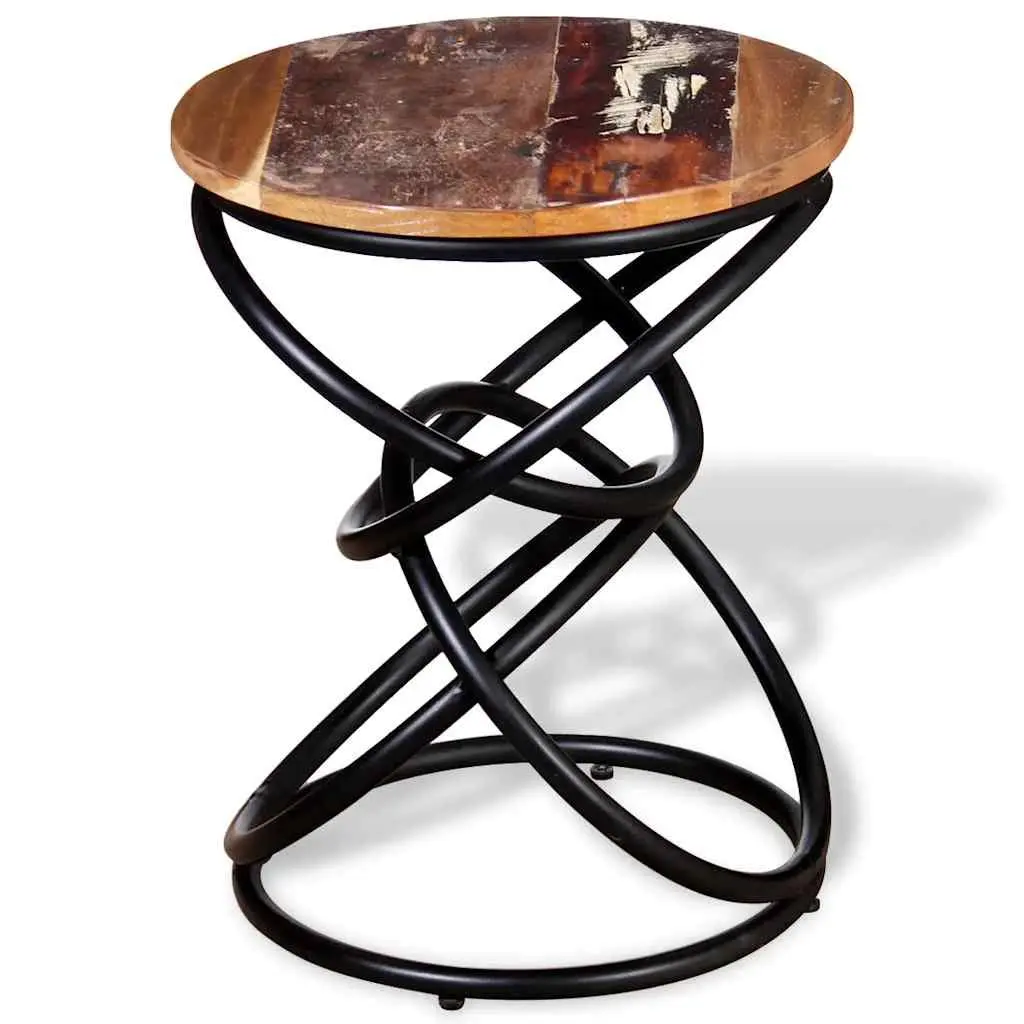 End Table Solid Reclaimed Wood Vintage Side Coffee Table Living Room Furniture