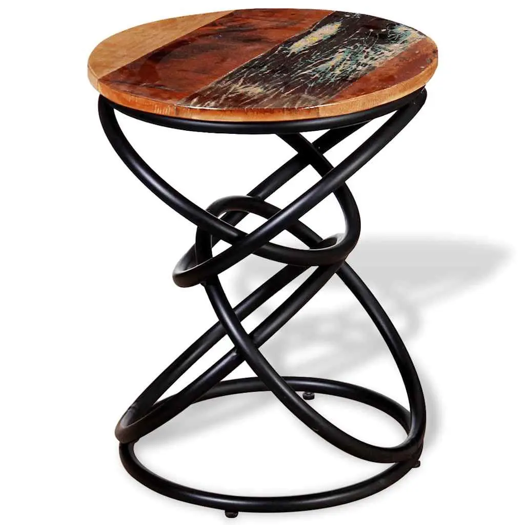 End Table Solid Reclaimed Wood Vintage Side Coffee Table Living Room Furniture
