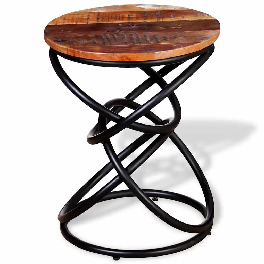End Table Solid Reclaimed Wood Vintage Side Coffee Table Living Room Furniture