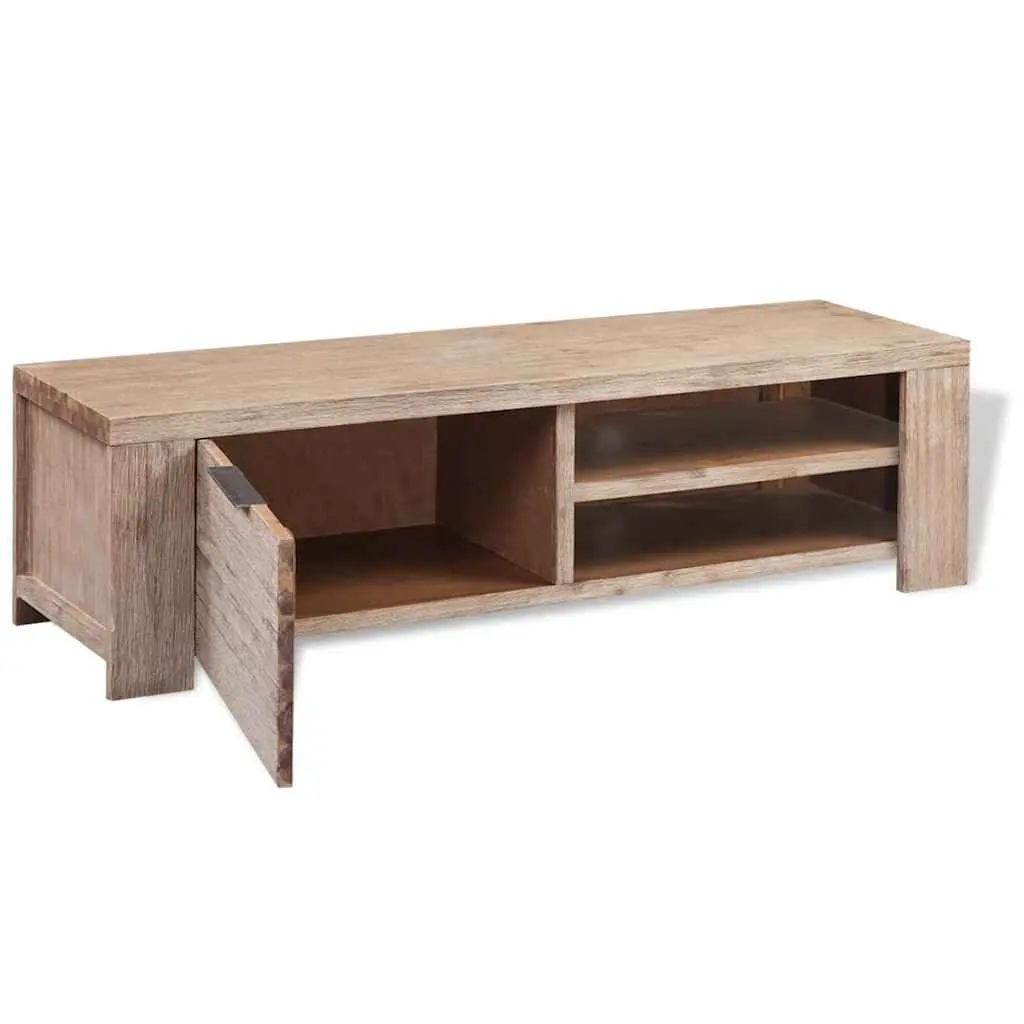 TV Cabinet Solid Acacia Wood Brushed Living Room Bedroom Storage Unit