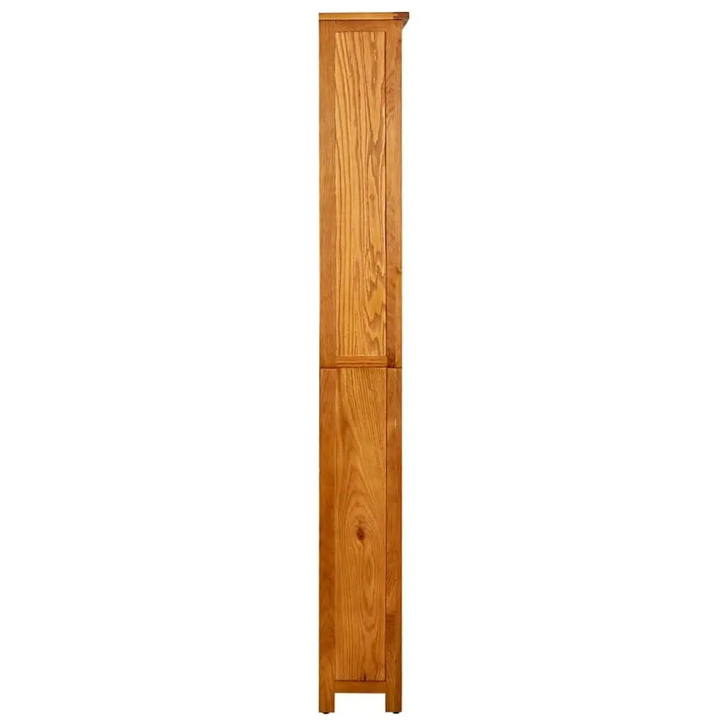 Bookcase 6-Tier Standing Shelf Brown Solid Oak Wood for Living Room Home Office