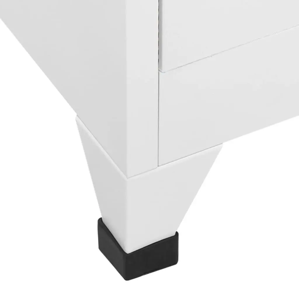 Storage Locker Cabinet for Sports Facilities Offices Industrial Grey Steel 2 Compartments