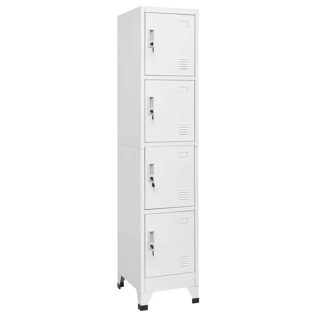 Grey Locker Cabinet with 4 Compartments