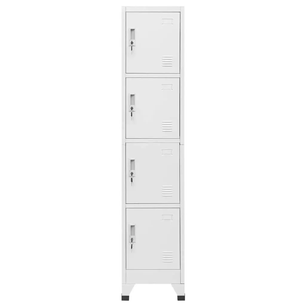 Grey Locker Cabinet with 4 Compartments
