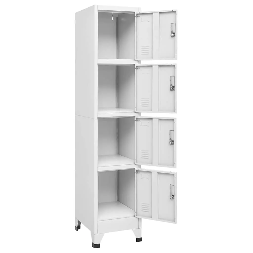 Grey Locker Cabinet with 4 Compartments